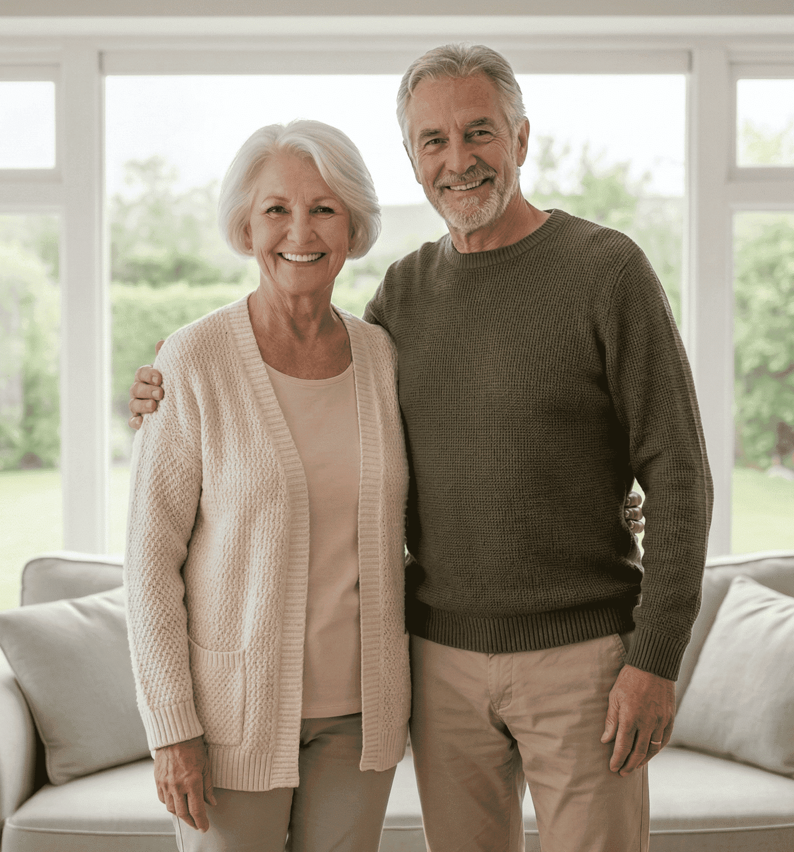 Couple senior illustrant le prêt de trésorerie hypothécaire
